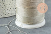 Fil blanc ivoire métallisé 0.6mm, x5 ou x10 mètres (G1656)