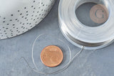 Fil d'acier inoxydable platine argenté 0.3mm, x1 Mètre (G8096)