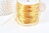Fil d'acier doré 304 inoxydable IP 0.8mm, x1 mètre (G8373)