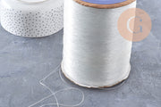 Hilo elástico de nylon transparente 0.8mm, x5 metros (G1534)