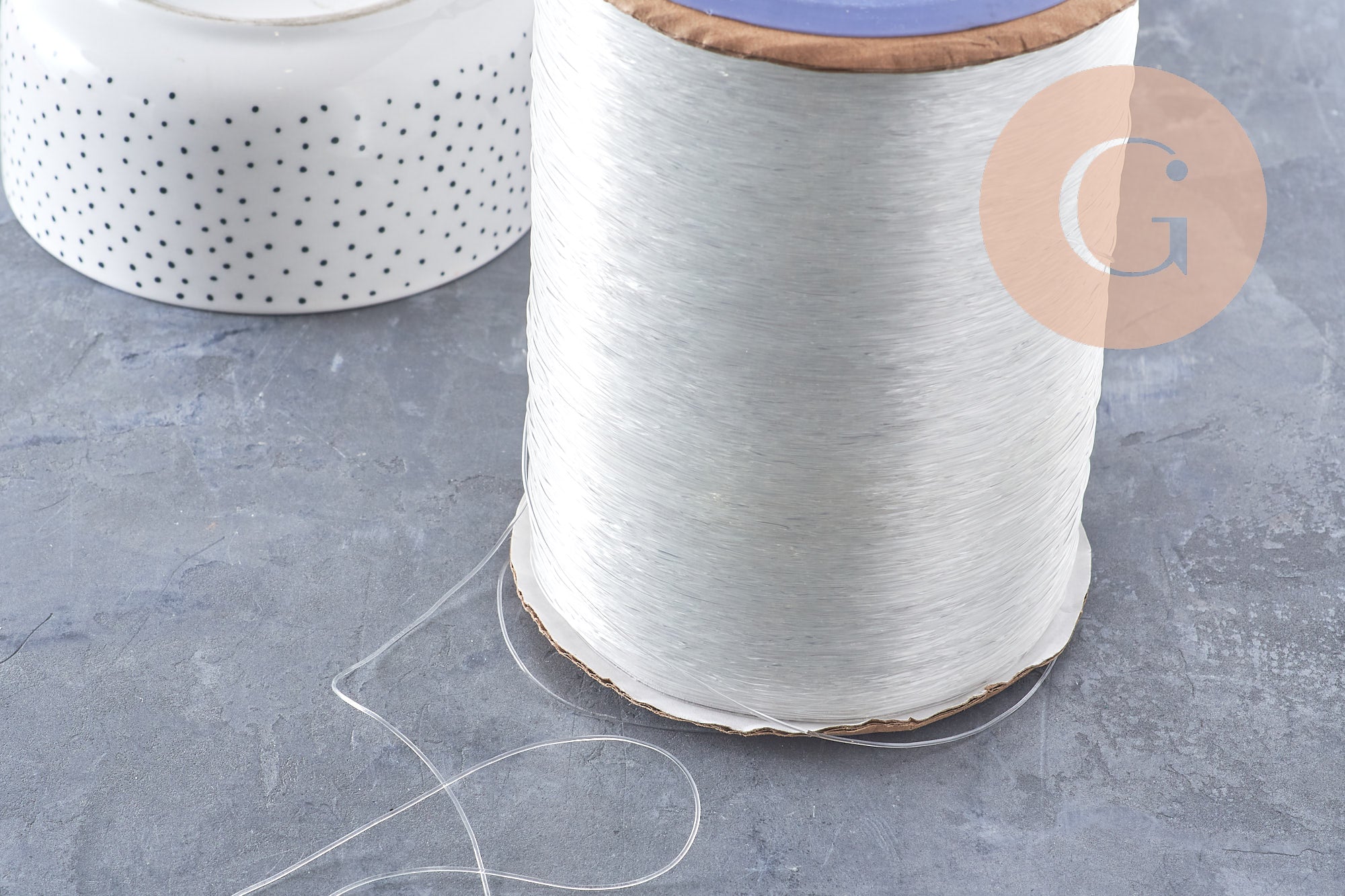 Fil élastique nylon transparent 0.8mm, x5mètres (G1534)
