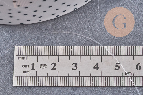Fil élastique nylon transparent rond 0.5mm, bobine de 12.5m x1 (G2952)