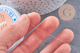Fil élastique nylon transparent rond 0.5mm, bobine de 12.5m x1 (G2952)