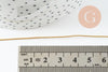 Fil métallique cuivre doré torsadé 0.8mm, x1 mètre (G9639)