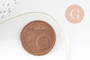 Fil métallique laiton argenté torsadé 0.8mm,x1 mètre (G9641)