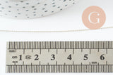 Fil métallique laiton argenté torsadé 0.8mm,x1 mètre (G9641)
