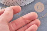 Fil nylon métallique acier doré foncé 0.38mm, x1 bobine de 9mètres (G4445)