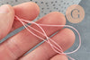 Fil rose clair nylon pour broderie couture bijoux 0.7mm, x 10 Mètres (G3637)