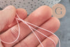 Fil rose clair nylon pour broderie couture bijoux 0.8mm, x 10 mètres (G8247)