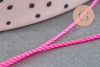 Fil rose fluorescent nylon pour broderie couture bijoux 0.8mm, x 10 mètres (G1748)