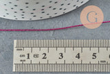 Fil rose fuchsia métallisé 0.8mm, x 1 mètre (G2315)