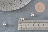 Goutte de finition acier inoxydable argenté 10x6mm, x10 VALIDE-Breloques et pendentifs-Gingerlily Perles