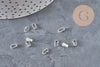 Colgador grande de acero inoxidable 304 plateado de 5.5mm, x10 (G11266)