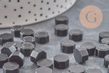 Granulés cire noire à cacheter,fourniture pour création de sceaux personnalisés pour vos sceau et invitations de mariage DIY, x100 (G4956)