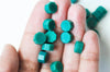 Granulés cire verte à cacheter, fourniture pour création de sceaux personnalisés pour sceaux et invitations de mariage DIY, les 100,G3282