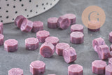 Granulés cire violet nacré à cacheter, fourniture pour sceaux personnalisés pour sceaux et invitations de mariage DIY, x100 (G3971)