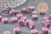 Granulés cire violet nacré à cacheter, fourniture pour sceaux personnalisés pour sceaux et invitations de mariage DIY, x100 (G3971)
