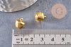 Grelot clochette fer doré 9.5mm, x10 (G1378)