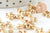 Grosses perles rocaille dorées brillantes 4mm, x 10gr (G1950)