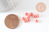 Grosses perles rocaille rose clair 4mm, x10g (G5392)