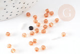 Grosses perles rocaille dorée transparent 4mm, x 10gr (G1401)
