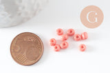 Grosses perles rocaille rose clair 4mm, x10g (G5392)