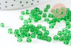 Grosses perles rocaille vert bouteille transparent 4mm,perles rocaille pour création bijoux, x 10Gr (G5400)