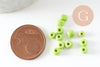 Grosses perles rocaille vert clair 4mm, x10 Gr (G1593)