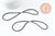 Headband cordon en élastique nylon noir 18cm, x2 (G0023)