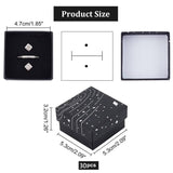 Boite carrée cadeau carton noir galaxie argent 5.3cm, x1 VALIDE-Boîtes à cadeaux-Gingerlily Perles