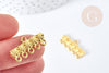 Intercallaire bracelet 5 rangs zamac doré 10mm, des fournitures pour création bijoux, x2 (G8790)