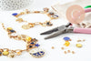 Kit Bracelet + Collier DIY – Thème Mystique / Océan / Fruits – Breloques + Chaîne Dorée – Idéal débutante & cadeau, x1 (G9554)