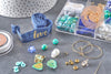 Kit Nacre & Coquillage bleu, Coffrets et kits de perles pour la création de bijoux fantaisie DIY, x1 (G11106)