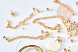 Kit création 5 Bracelets perles et nacre Mykonos Jaune ou Bleu, x1 (G8751)
