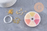 Kit de perles rocaille façon Miyuki Mix jaune-orange, x1 (G9190)