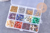 Kit mix de perles 8 couleurs pierre naturelles Lithothérapie avec apprêts, x1 (G10172)