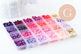 Kit mix de perles heishi violet rose, x1 (G9788)