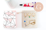 Kit parure de bijoux cabochon pierre naturelle, Coffrets et kits pour la création de bijoux fantaisie DIY, x1 (G9557)