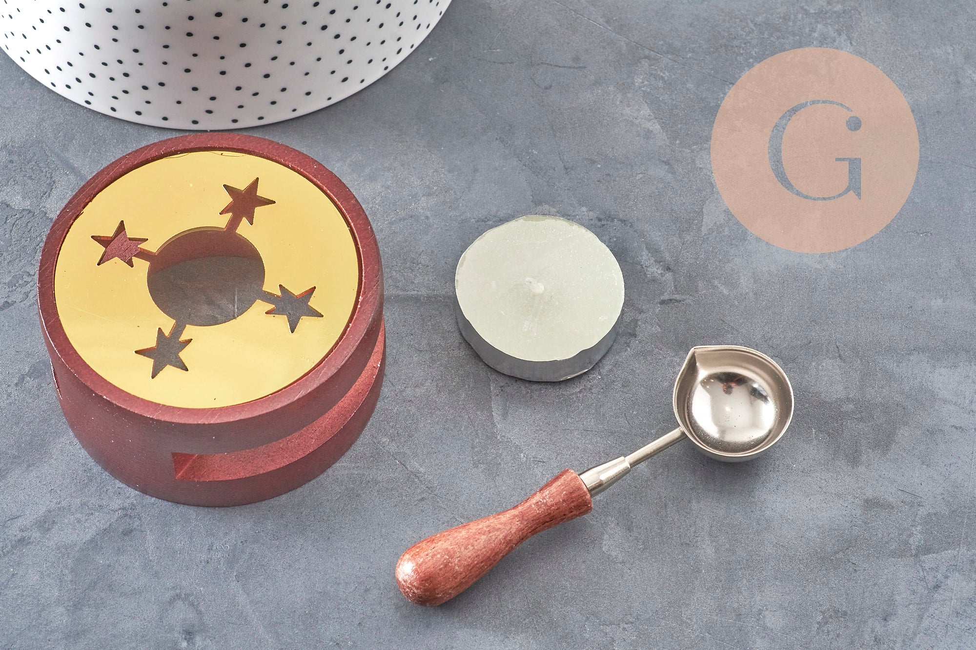Kit pour cire à cacheter pour création de sceaux personnalisés et invitations de mariage DIY, x1 (G3787)