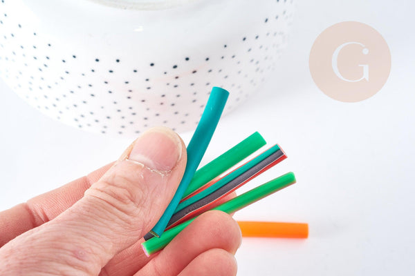 Lot 10 canes polymères Fruits mélangées 50mm (G8485)