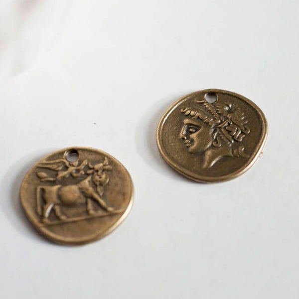 Médaille romaine zamac bronze 19mm, x5 (G1218)