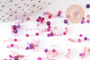 Mélange perles rocaille camaïeu rose violet , perles pour création bijoux x 10gr (G9510)