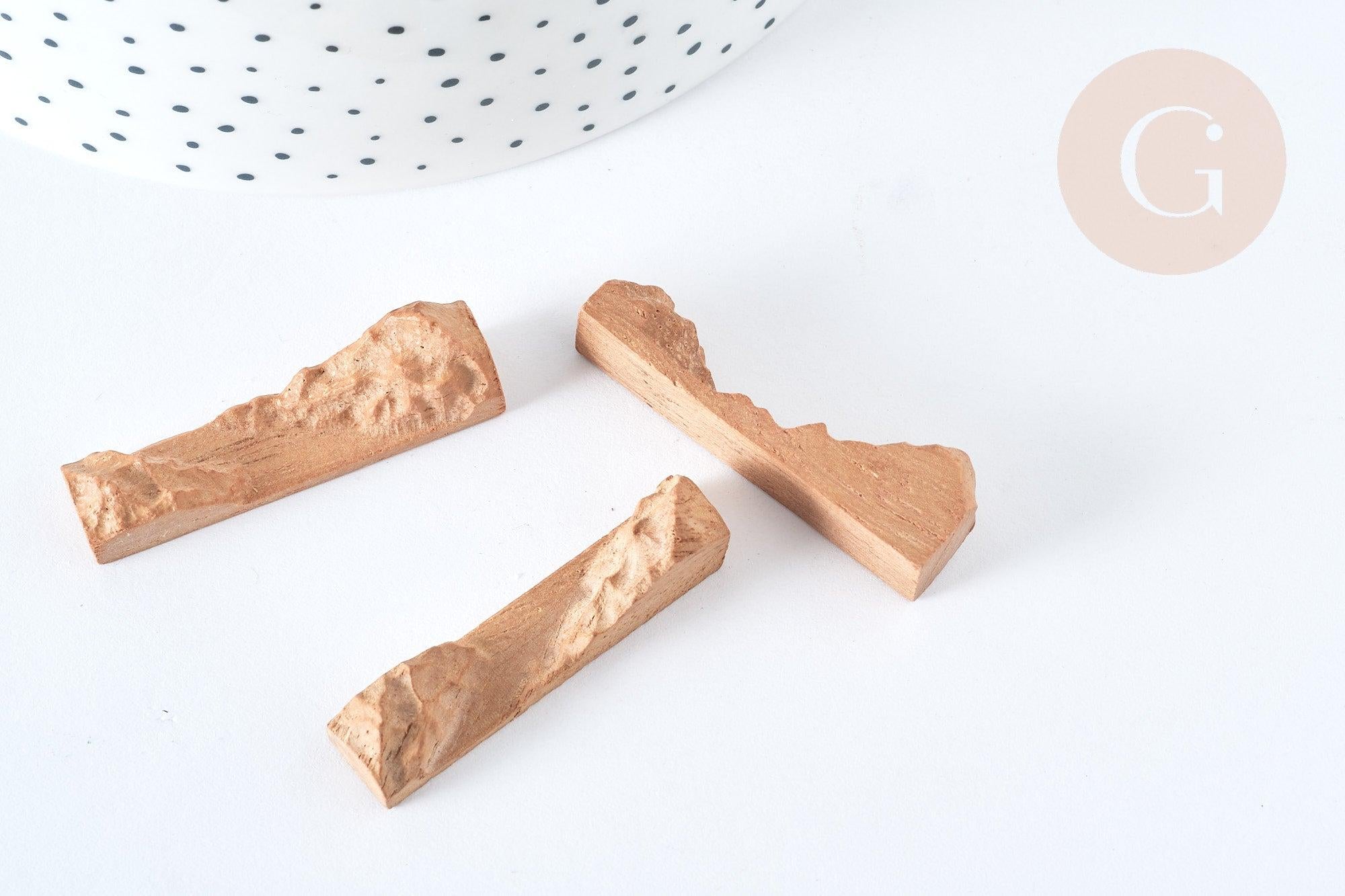 Morceau bois de santal pour moulage résine époxy 40mm, fabrication bijoux résine époxy, x1 G7575
