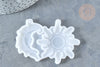 Moule en silicone Lune et Soleil 53x75mm, création de bijoux résine et jesmonite, x1 (G7785)
