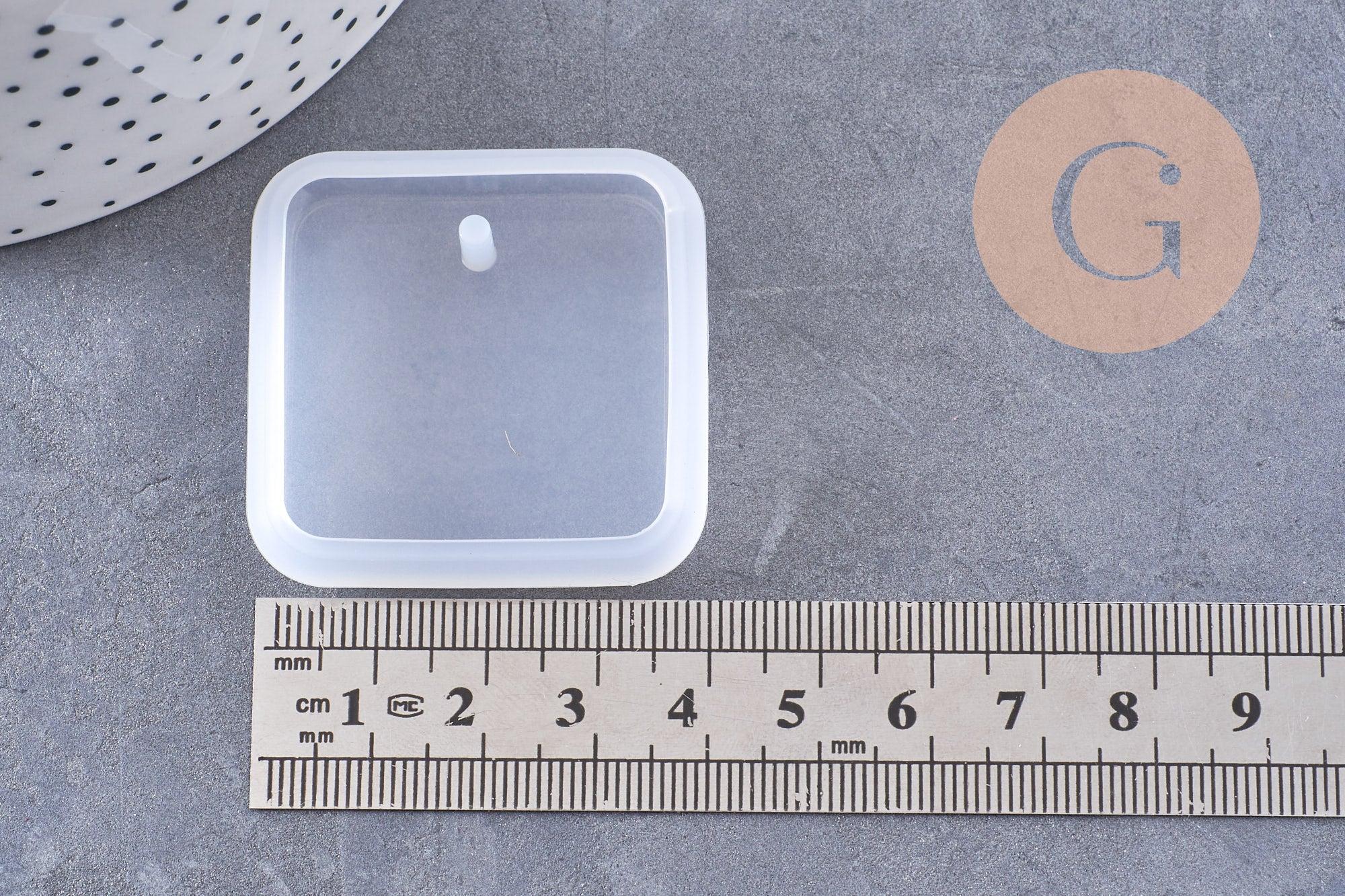 Moule en silicone carré pendentif 42mm, x1 (G10167)