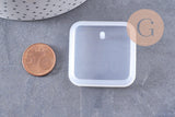 Moule en silicone carré pendentif 42mm, x1 (G10167)
