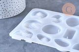 Moule en silicone création boucles créoles résine 171x126mm, x1 (G6297)