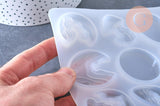 Moule en silicone création boucles créoles résine 171x126mm, x1 (G6297)
