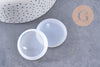 Moule en silicone rond pendentif 42mm, moule en silicone pour réaliser des bijoux avec inclusion en résine, x1 (G10165)