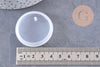 Moule en silicone rond pendentif 42mm, moule en silicone pour réaliser des bijoux avec inclusion en résine, x1 (G10165)
